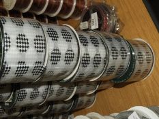 Five Rolls of Black & White Flying Flags 2.5