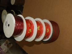Five Rolls of Decorative Ribbon