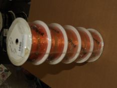 Five Rolls of 40mm Decorative Ribbon