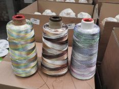 Five 2500m Cones of Embroidery Thread (Mixed Colou
