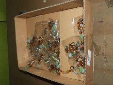 Box of 20 Beaded Keyrings
