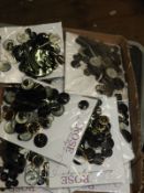 Box Containing 20 Packs of Buttons