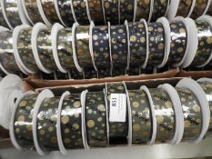 Thirty Six Mixed Rolls of Wire Ribbon