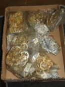 Box Containing 20 Packs of Chrome Keychains with H