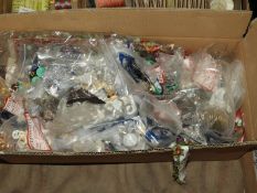 Box Containing Mixed Packs of Buttons, etc.