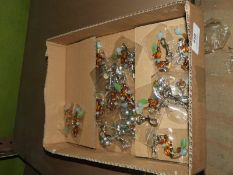 Box of 20 Beaded Keyrings