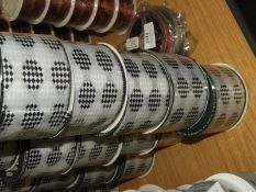 Five Rolls of Black & White Flying Flags 2.5