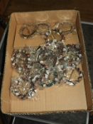 Box Containing 20 Bead Brooches
