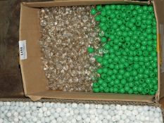 Box of Clear and Green Beads