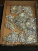 Box Containing 20 Packs of Chrome Keychains with H