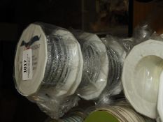Six Rolls of Silver Metallic Ribbon