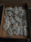 Box Containing 20 Packs of Chrome Keychains with H