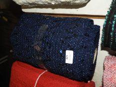 Roll of Blue Sequin Fabric