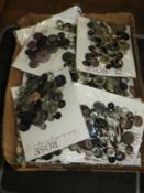 Box Containing 20 Packs of Buttons