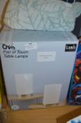 *Ovo 2pk Chrome Table Lamps