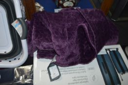 *Jacquard Velvet Throw (Purple)