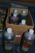 *Six Bottles of LIquid Carp Food; Robin Red, Squid