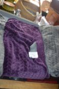 *Jacquard Velvet Throw (Purple)
