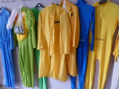 *Seven Assorted Costumes; Morph Suits, Turtle, etc