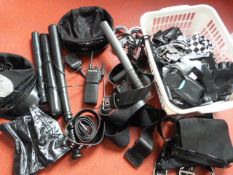 *Box of Police Accessories Including Handcuff, Cap
