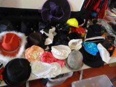 *Large Box of Hats Including Cowboy, Gangster, etc