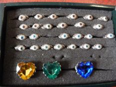 *Box of Eyeball Rings and Three Heart Shaped Rings