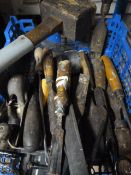 Box of Vintage Chisels and Tools
