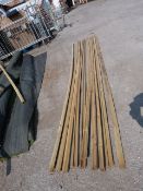 *Ten 360cm Lengths of Wooden Fence Capping