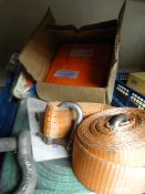 Box of Industrial Straps and Small Ratchet Straps