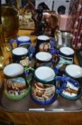 Nine Pottery Tankards
