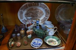 Tray Lot of Assorted Pottery Items Including Ameri