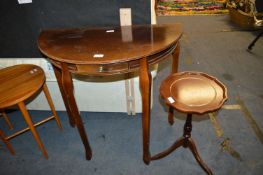 Half Moon Table and a Small Wine Table