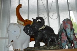 Four Assorted Elephants