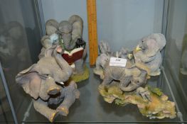 Four Tuskers Elephants at Play