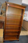 Six Height Teak Effect Bookcase