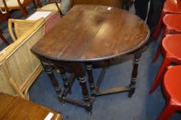 Edwardian Oak Oval Gate Leg Table