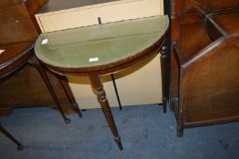 Half Moon Glass Topped Hall Table