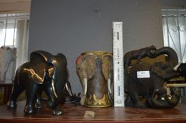 Three Assorted Elephants