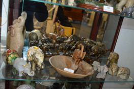 Ten Assorted Elephants Including Salt & Pepper Pot