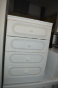 White Four Drawer Bedroom Chest
