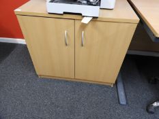 *Two Door Stationery Cabinet in Light Beech Finish