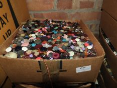 Box Containing a Large Quantity of Assorted Button