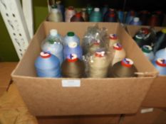 Box Containing Twelve Assorted Cones of Thread
