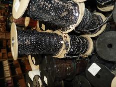 Three Rolls of Pewter Coloured Mirrored Sequins