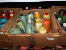 Box Containing Twelve Assorted Cones of Thread