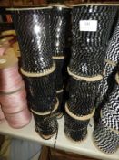 Six Rolls of Black & Silver Sequins