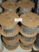 Twelve Rolls of Gold & Silver Sequins