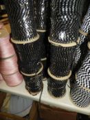 Six Rolls of Black & Silver Sequins