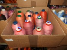 Box Containing Twelve Assorted Cones of Thread