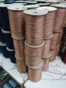 Six Rolls of Copper Glitter Machine Knitting Wool